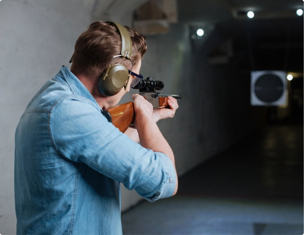 Shooting in gun range