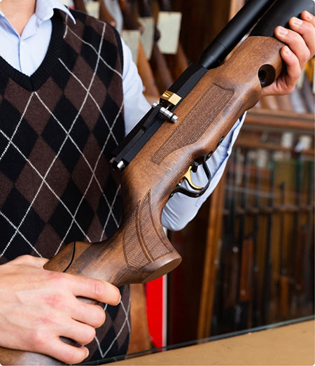 Showing gun