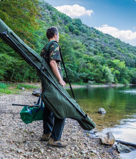 Rod reel storage thumbanial